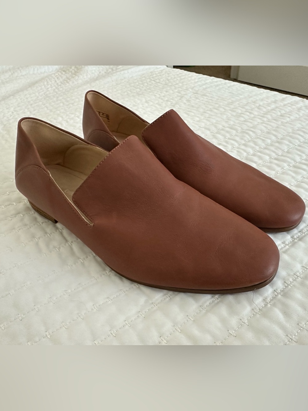 Clarks Women's Slip-On Leather Loafers — Chestnut Brown